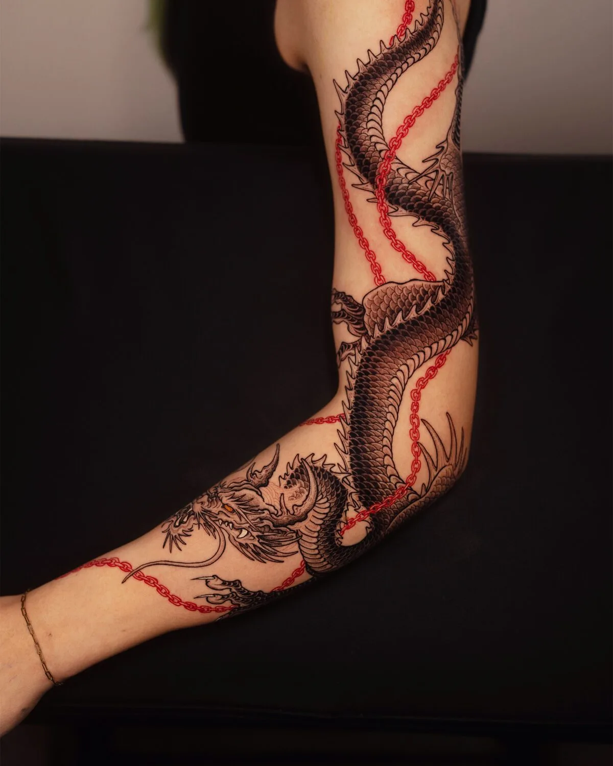 Dragon & red chains